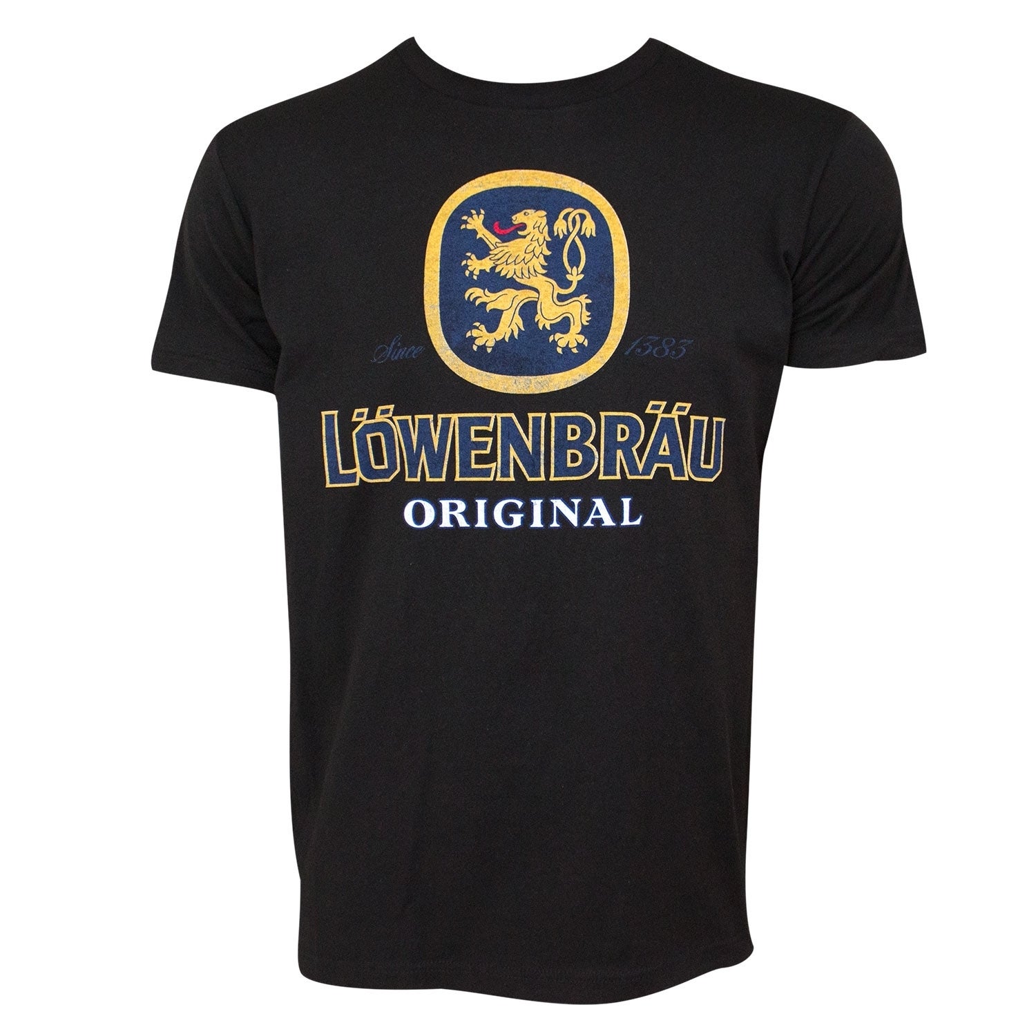 Lowenbrau Logo Black Tee Shirt.