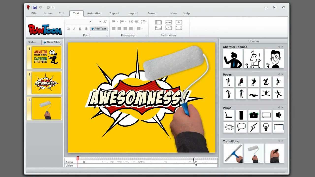 How to create animated presentations. Powtoon.