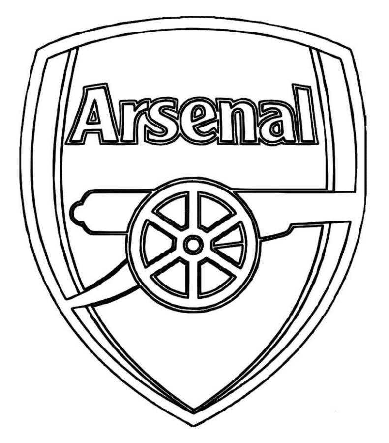 Print Arsenal Logo Soccer Coloring Pages or Download Arsenal.