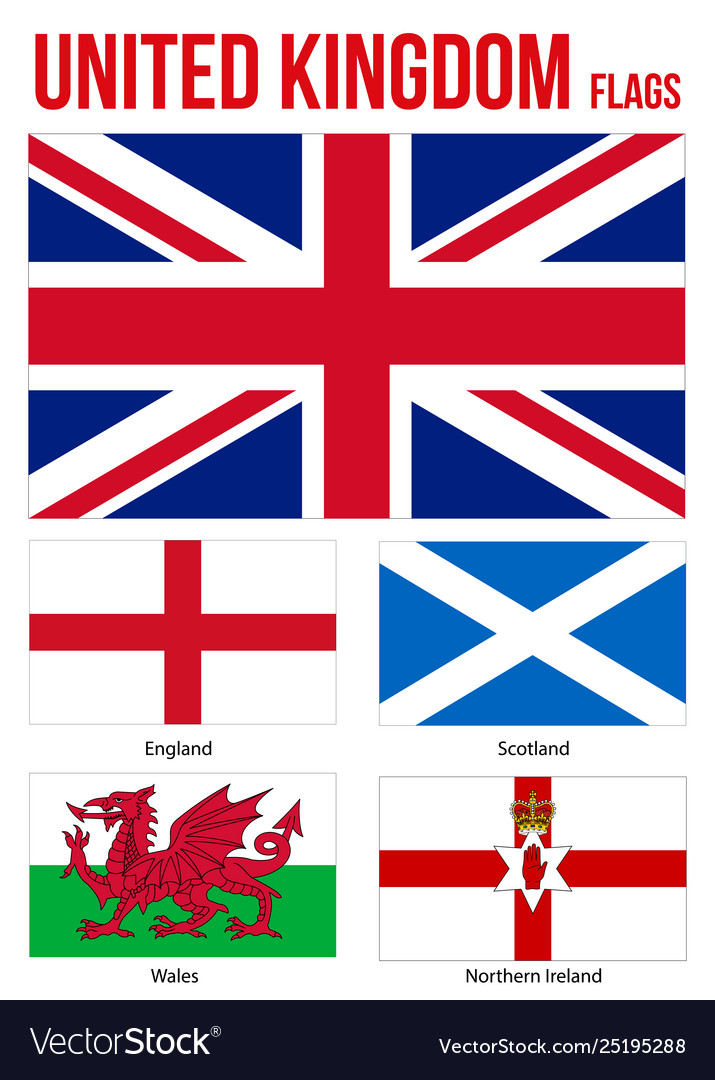 United kingdom countries flags collection flag of.