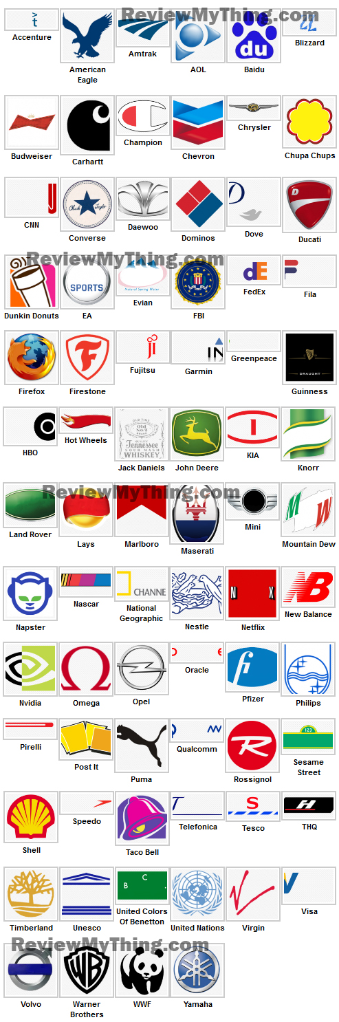 Logos Quiz Answers Level 3.