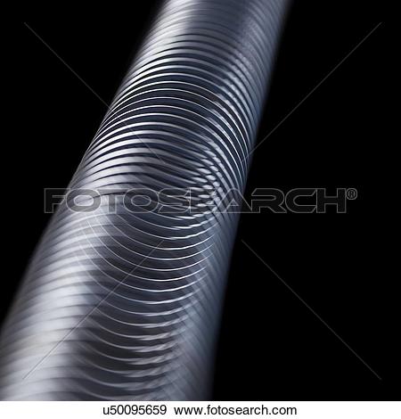 Stock Illustration of Longitudinal wave in a slinky spring. In.