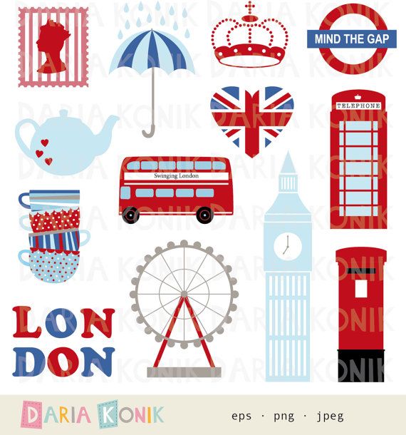 London Clip Art Set.