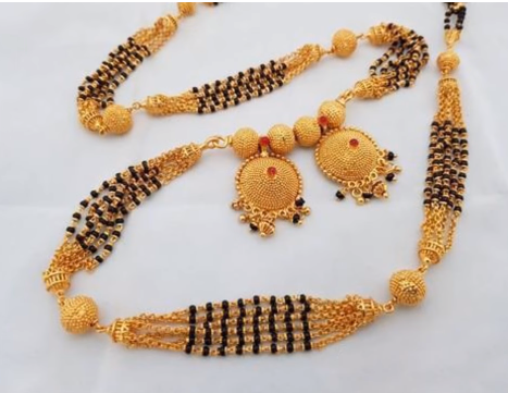 Latest Rich Look Black Bead Mangalsutras Designs.