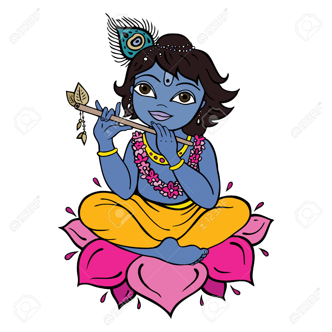 Clipart Lord Krishna.