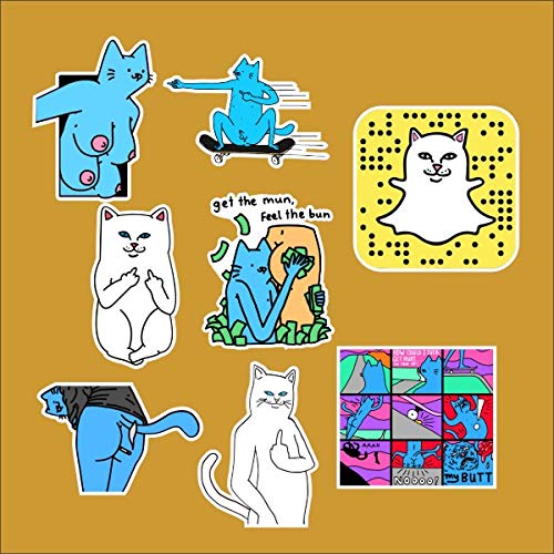 Amazon.com: 8pcs/1lot ripndip Lord Nermal stickerNotebook.