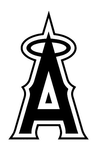 MLB Baseball Los Angeles Angels, White, 6 Inch, Die Cut Vinyl Decal, For  Windows, Cars, Trucks, Toolbox, Laptops, Macbook.