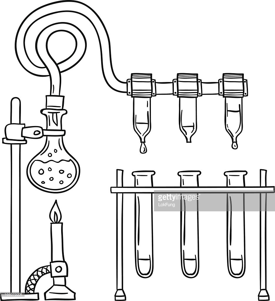 Laboratory apparatus clipart black and white 8 » Clipart Station.