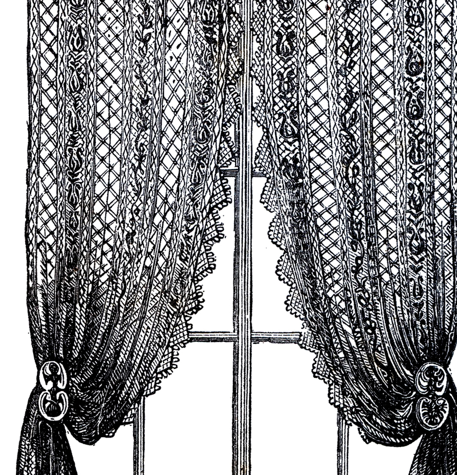 Vintage Lace Curtains Clip Art!.