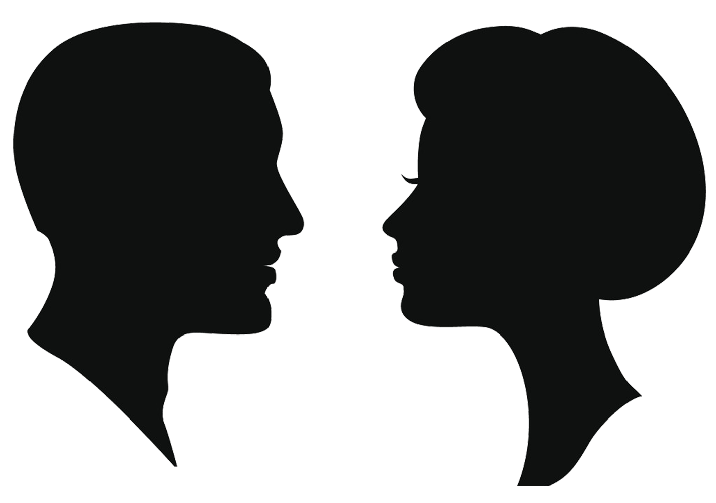 Silhouette Female Man Clip art.