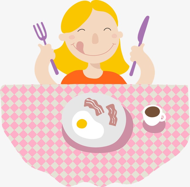 Download Free png Girl Eating Breakfast, Breakfast Clipart.