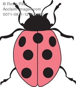 Royalty Free Clipart Illustration of a Pink Ladybug.