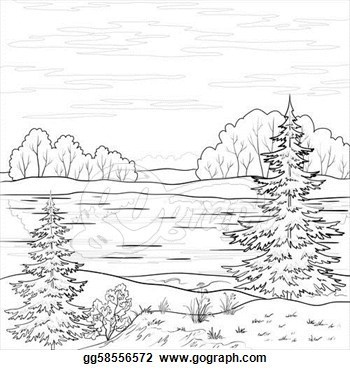 25+ Clip Art Black And White Nature Landscape Pictures and Ideas on.