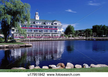 Stock Photo of resort, New Hampshire, inn, lodge, hotel, Meredith.