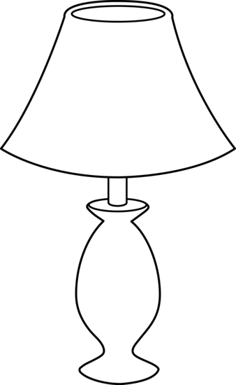 Lamp Clipart Black And White.