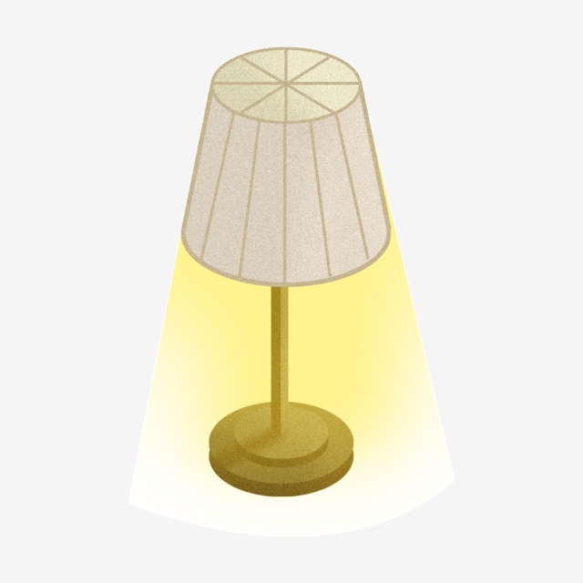 Hand Painted Cartoon Table Lamp Png Material, Decorative.