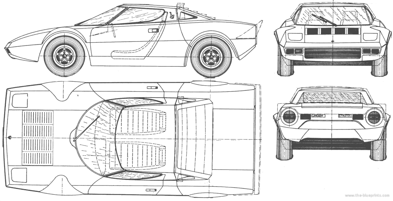 Lancia Stratos Clipart.