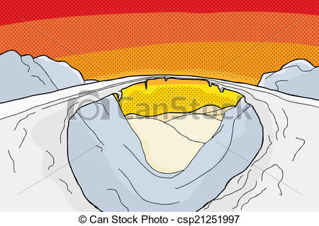 EPS Vectors of Arctic Sunset Background.