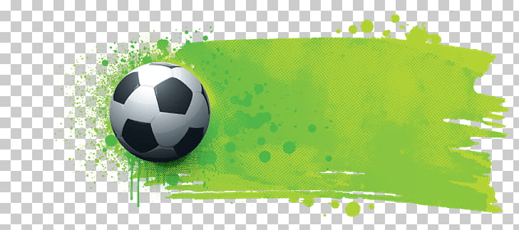 Large Football Grunge Banner, soccer ball PNG clipart.