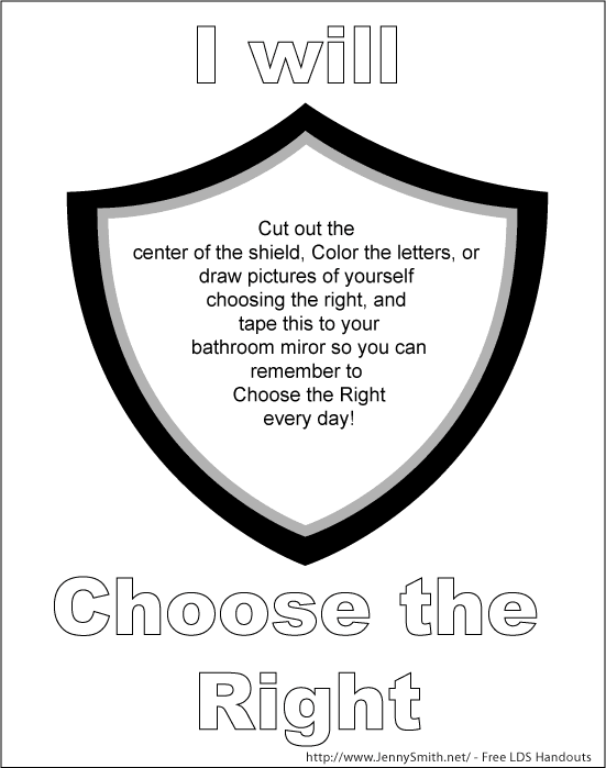 Mormon Share } I will Choose the Right: CTR Shield Mirror.