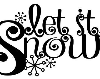 Let It Snow Snowman Clipart.