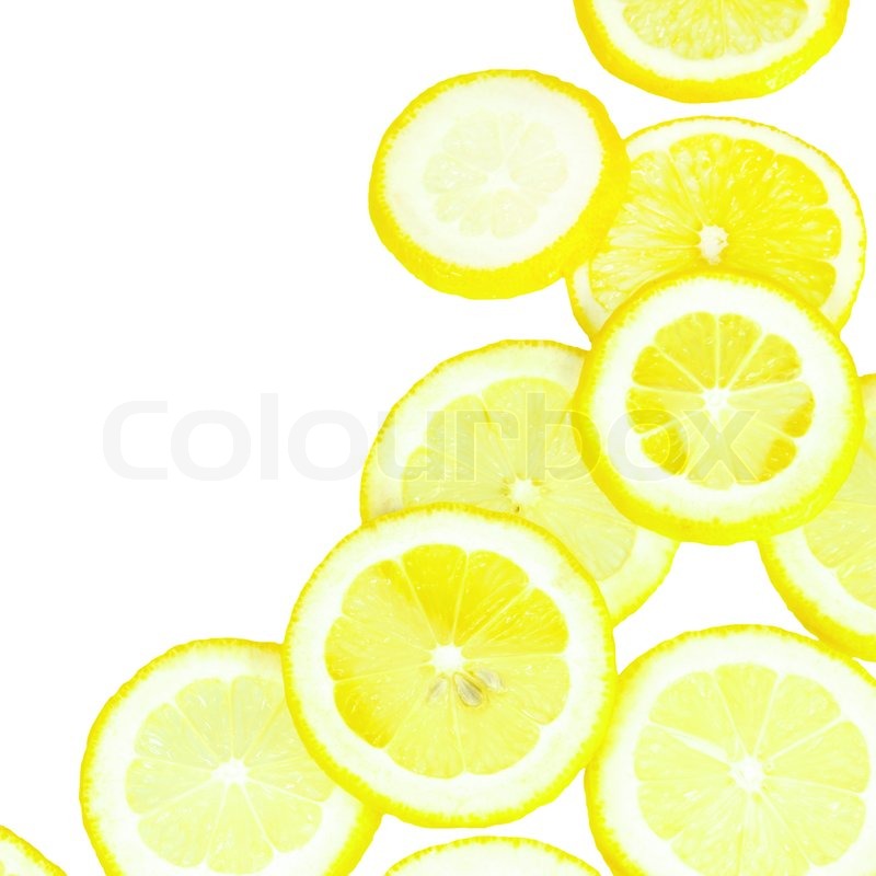 Lemon Yellow Overlapped Slices Border.