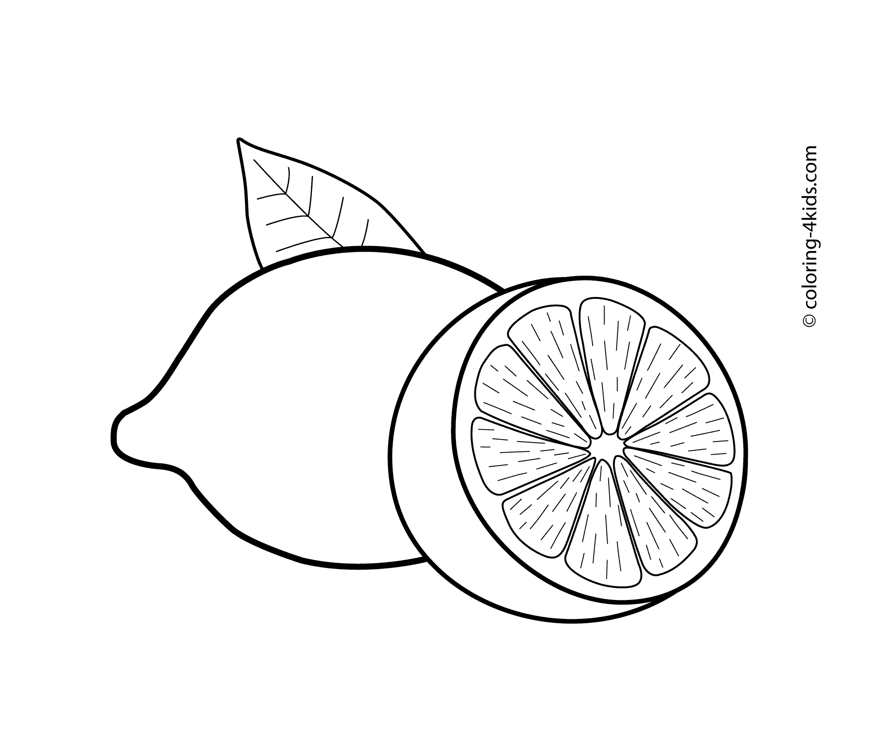 Lemon Clipart Outline.