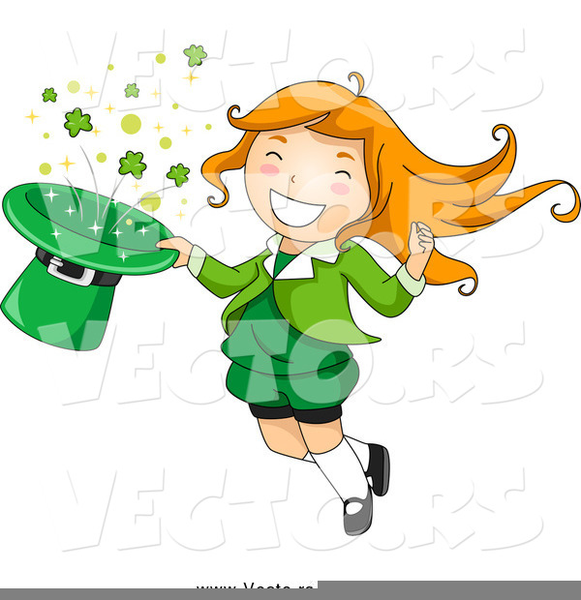 Free Girl Leprechaun Clipart.