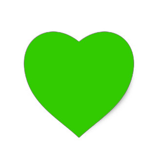 16+ Lime Green Love Heart Stickers.