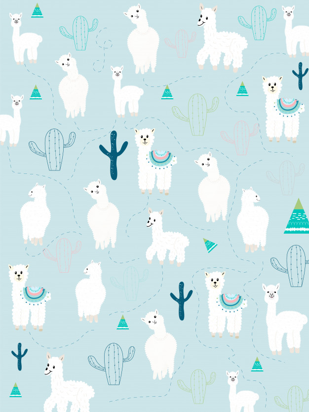 Llama and cactus clipart bundle, no drama llamas graphics.