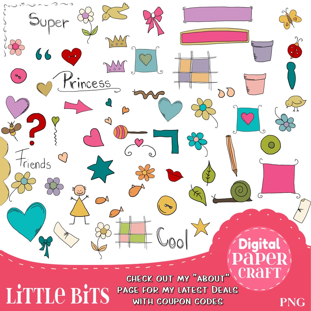 Clipart images of scrapbooking page accents Luxury Icon.