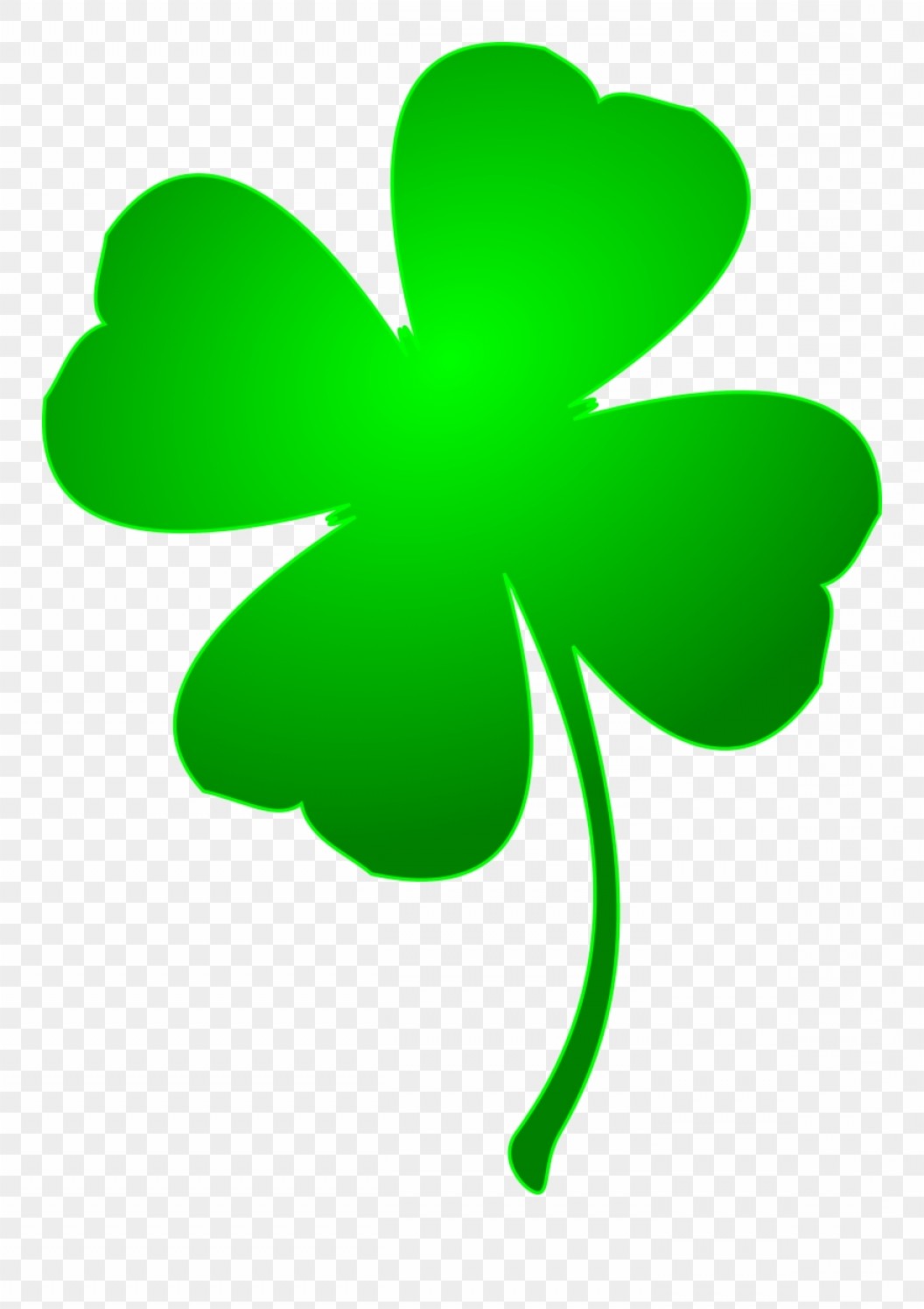 3d Shamrock Vector Clip Art.