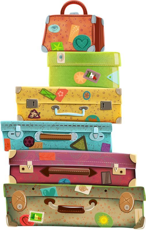 Travel Suitcase Clip Art Free em 2019.