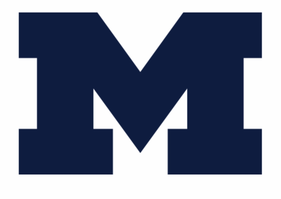 Blue M Logo Png Michigan Block M Blue.