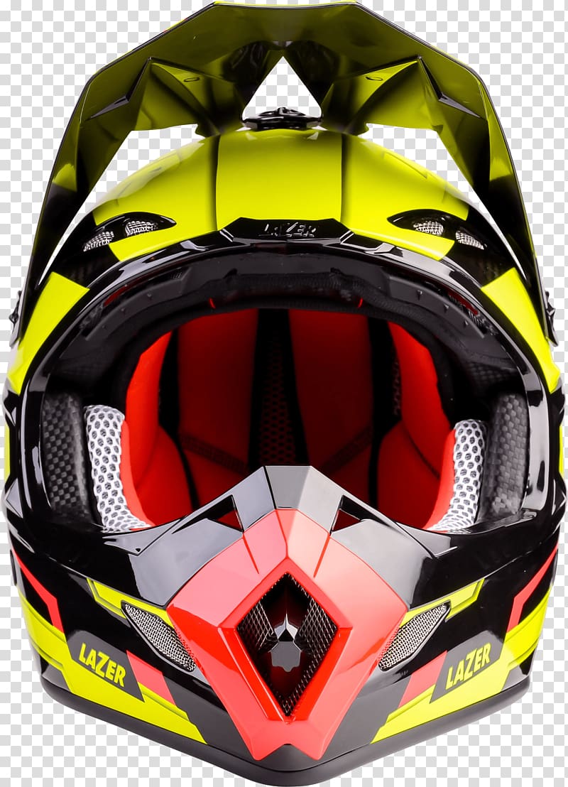 Yellow and black motocross helmet, Motorcycle Helmet Lazer.