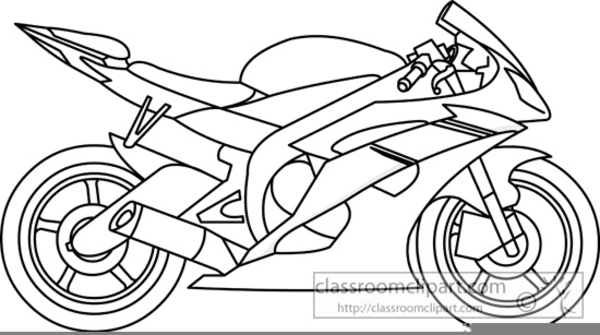 Motorbike Clipart Black And White.