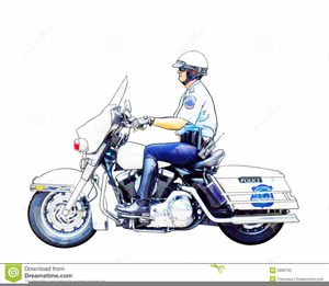 Cop Motorcycle Clipart.