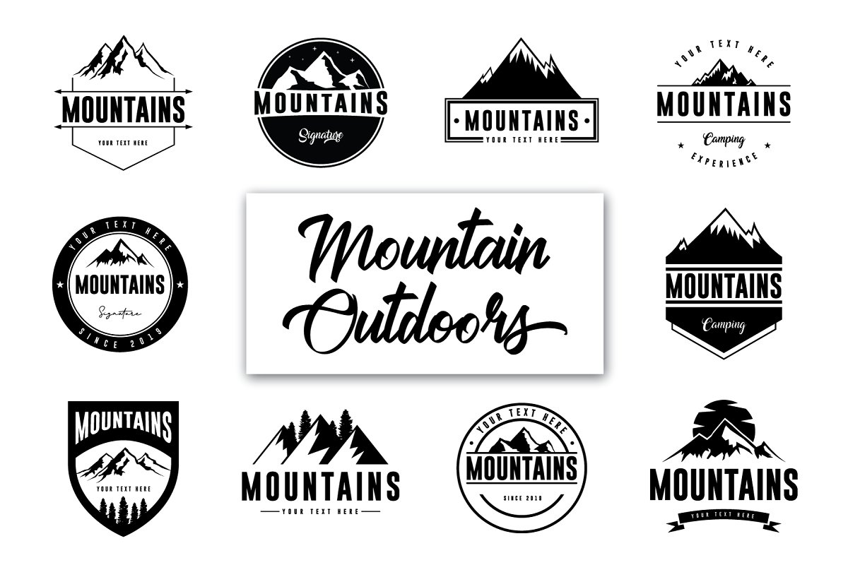 Minimal Mountain Logos.