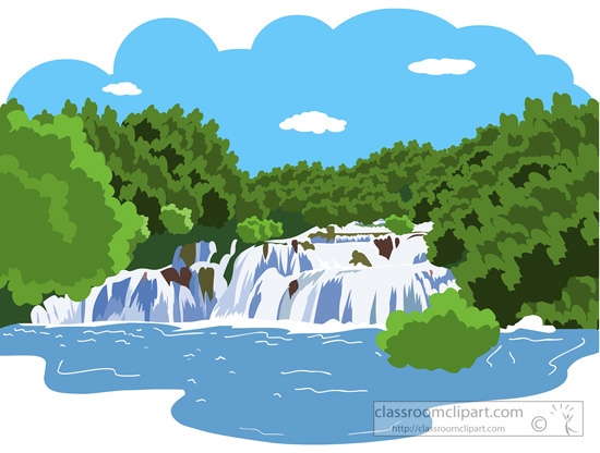 Mountain with river clipart 3.