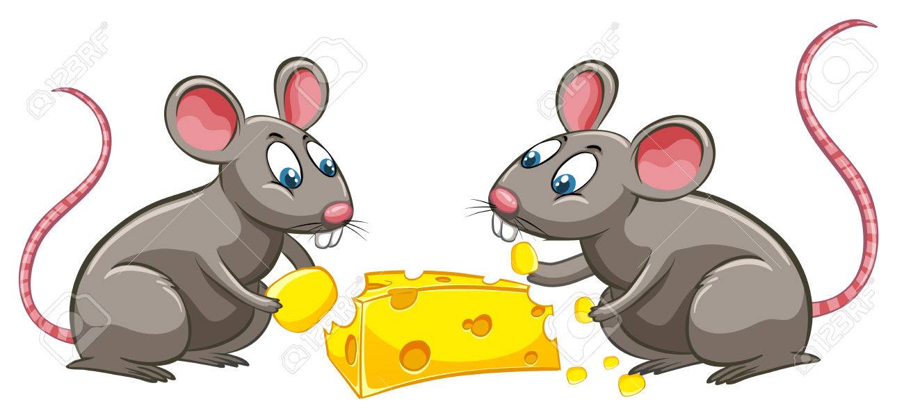 Clipart Mouse Eating Cheese.