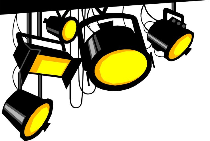 Movie Set Lights Clipart.