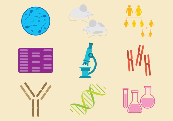 Molecular Biology Icon Vectors.