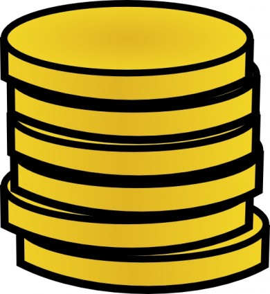 Money Stack Of Coins clip art.