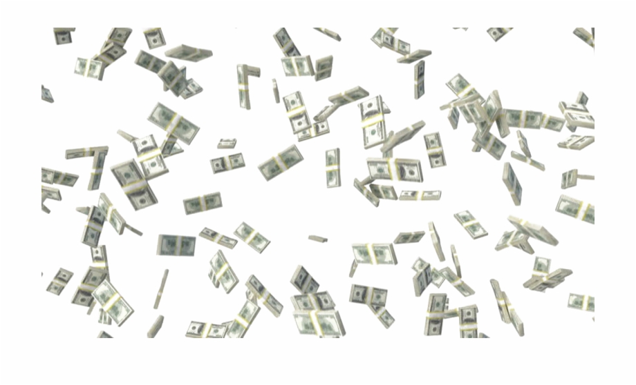 Falling Money Transparent Image.