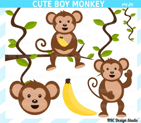 Jungle Monkey Clipart#1896556.