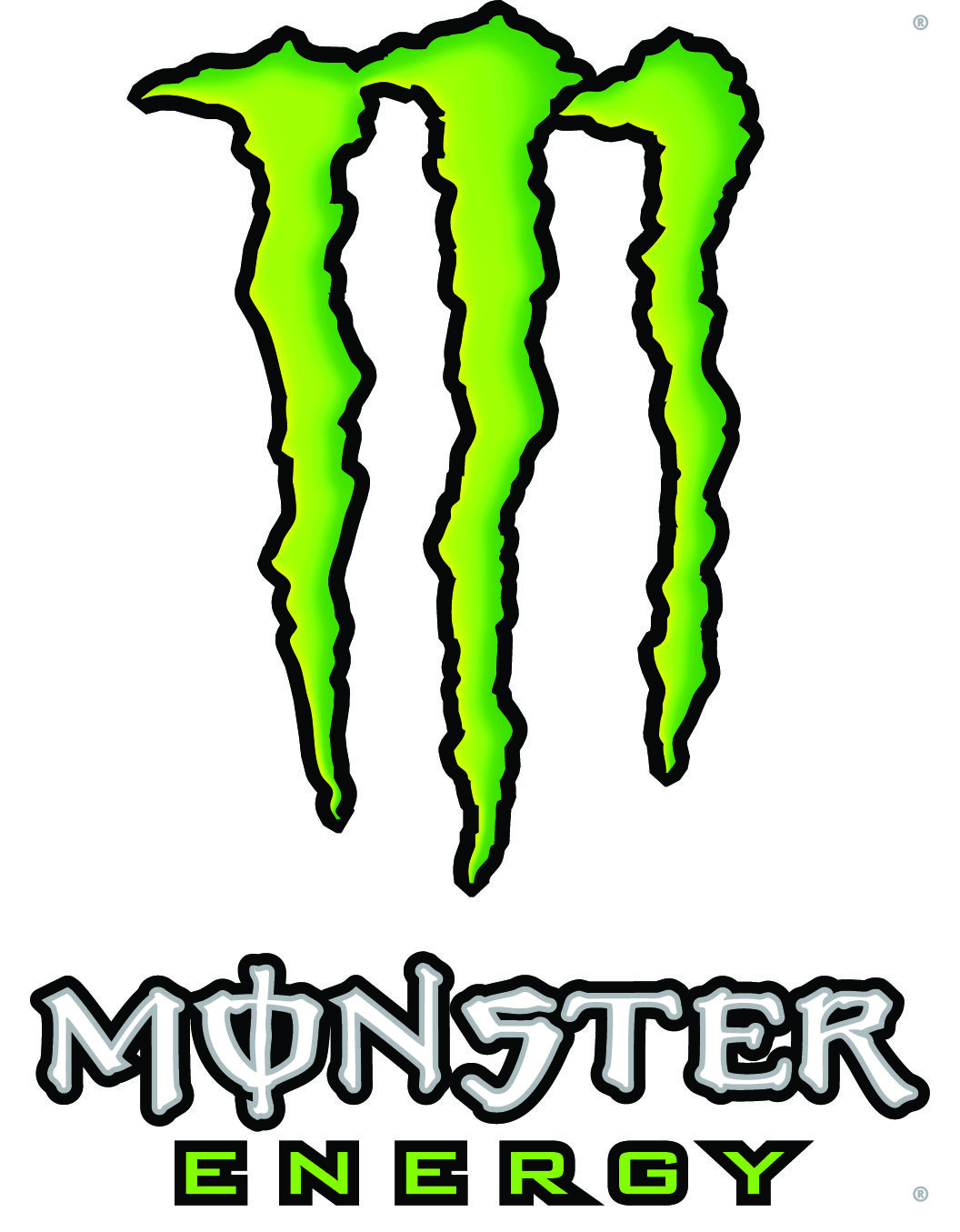 Purple Monster Energy Drink Symbol.