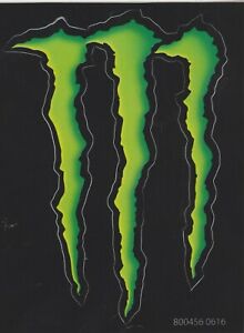 Details about MONSTER ENERGY RACING STICKER GREEN M.