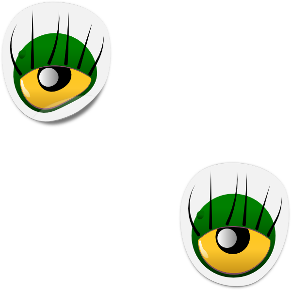 Dogface Jim Monster Eye Sticker Clip art.