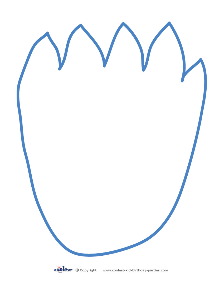 Printable Cookie Monster Footprint.