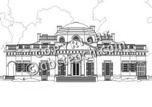 Monticello Clip Art Coloring Page Coloring Pages.